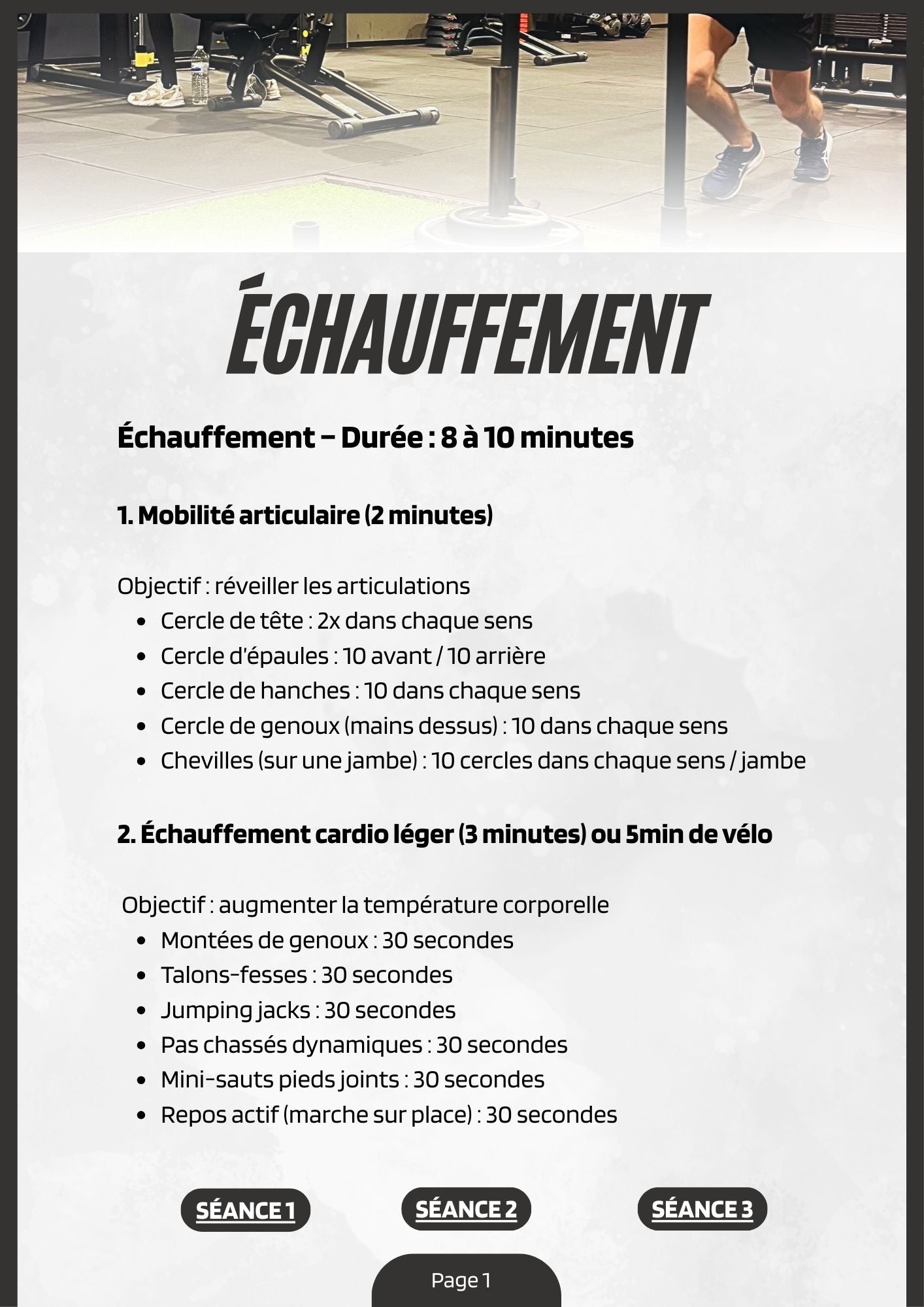 Programme ICE Spécial patineur/patineuses en Salle de sport